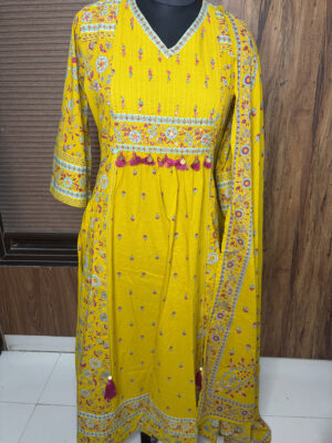 the printed cotton anarkali