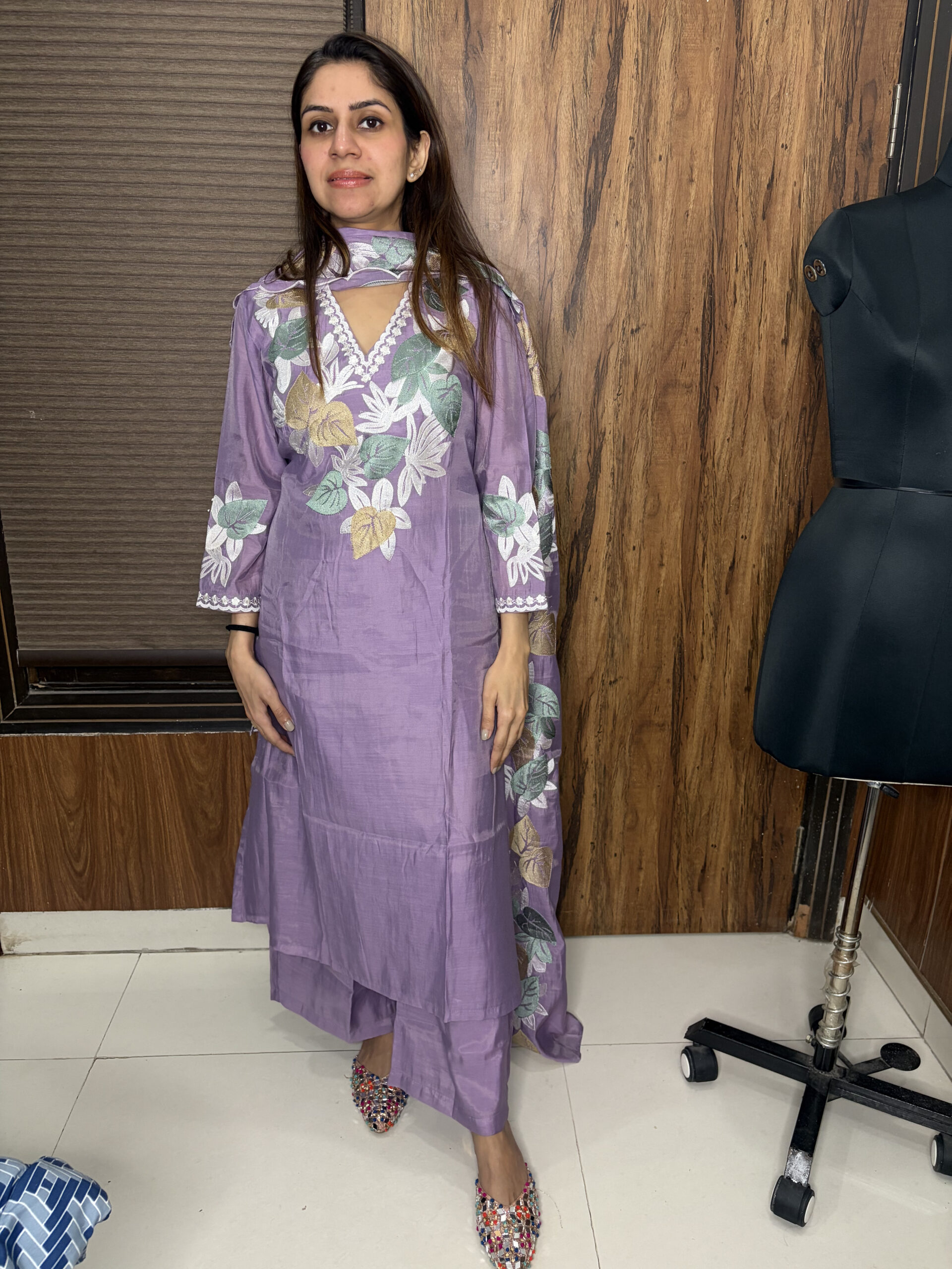 Home The Lilac Embroidered Suit