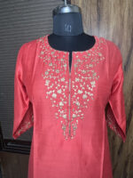 Coral Cotton Silk Suit - Image 7