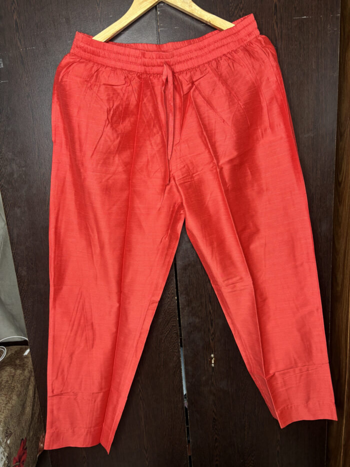 Coral Cotton Silk Suit - Image 10
