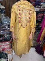 Golden Yellow Cotton Chandheri - Image 2