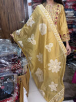 Golden Yellow Cotton Chandheri - Image 4