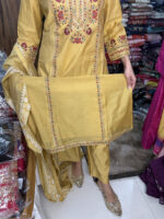 Golden Yellow Cotton Chandheri - Image 7