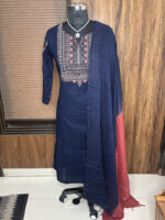 Blue Handloom Cotton Suit