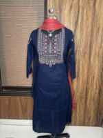 Blue Handloom Cotton Suit - Image 2