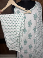 White Noodle Strap Cotton Suit - Image 5