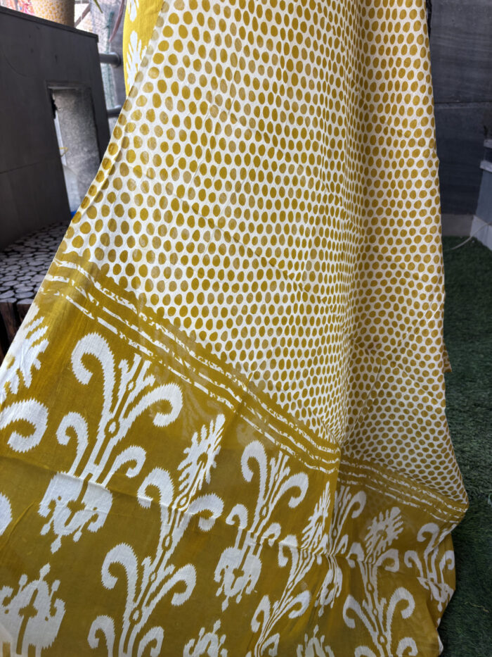 Yellow  Noodle Strap Cotton Suit - Image 5