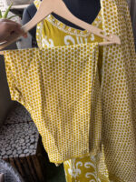 Yellow  Noodle Strap Cotton Suit - Image 6