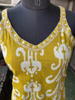 Yellow  Noodle Strap Cotton Suit - Image 3