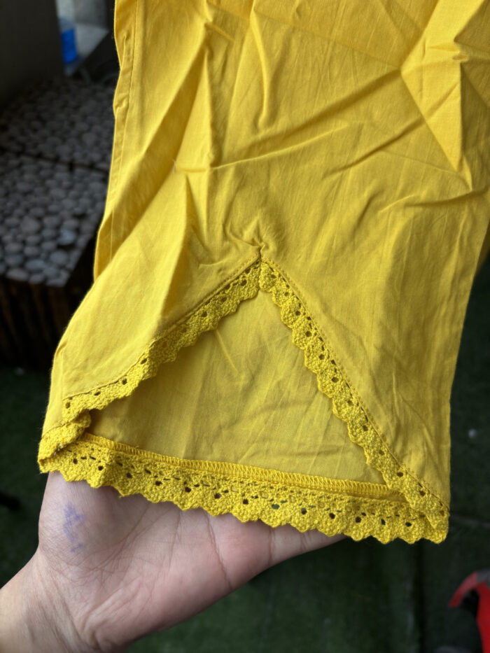 Yellow Noodle Strap Cotton suit - Image 7