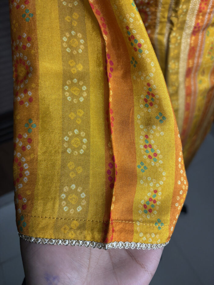 Yellow Muslin Silk suit - Image 4