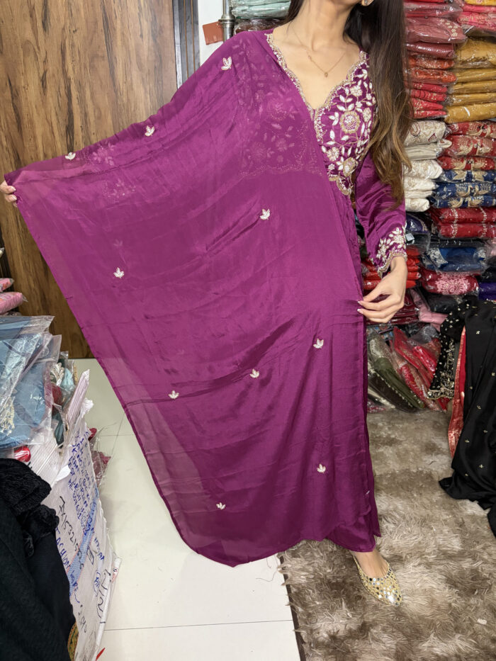Alia Cut Chinon Anarkali - Image 5