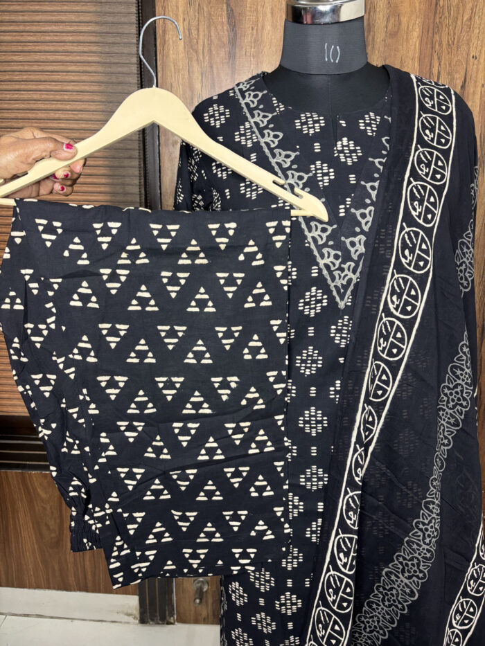 Black Cotton Suit - Image 7