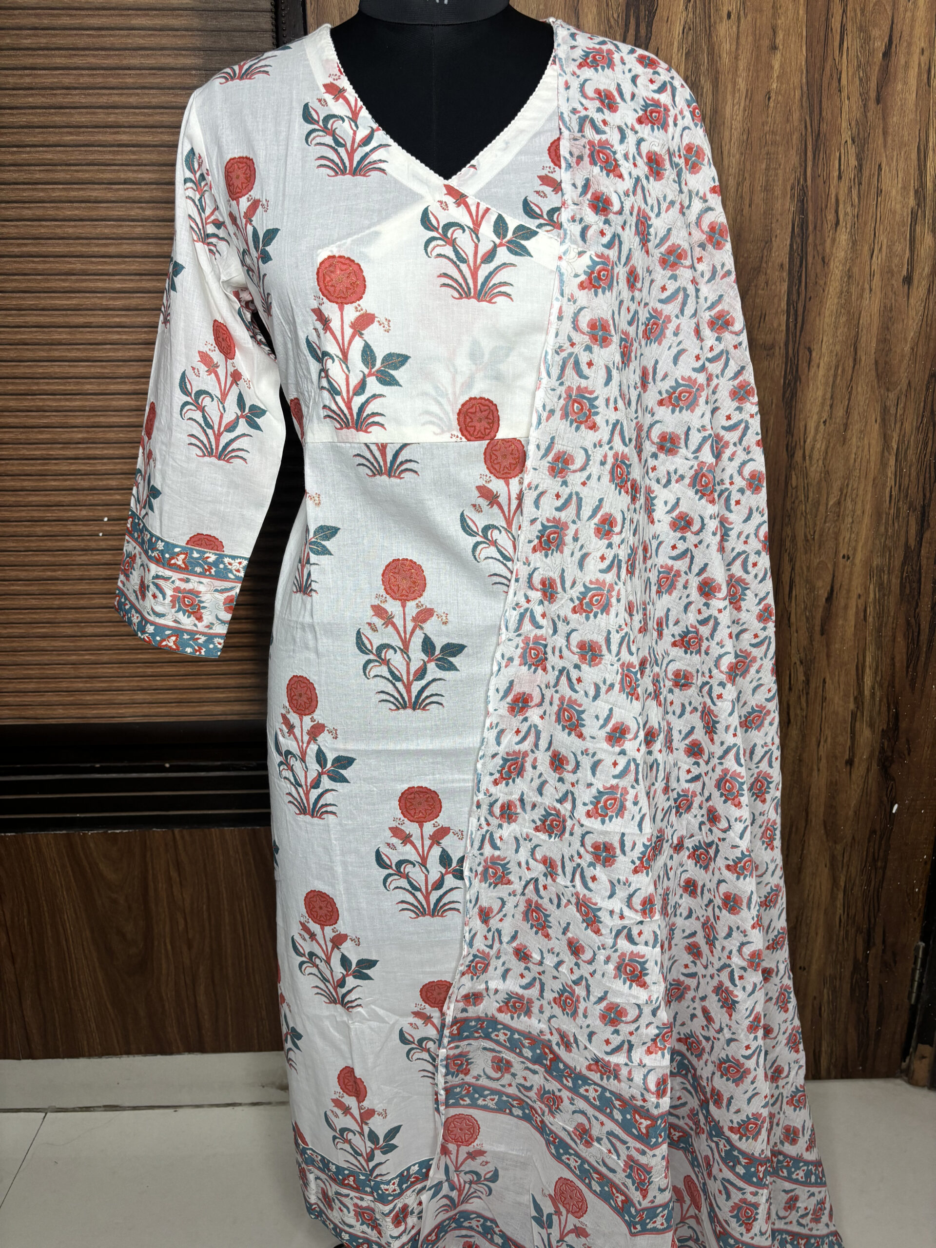 IMG_3162-scaled-1.jpg White Angrakha Cotton Suit - Image 1