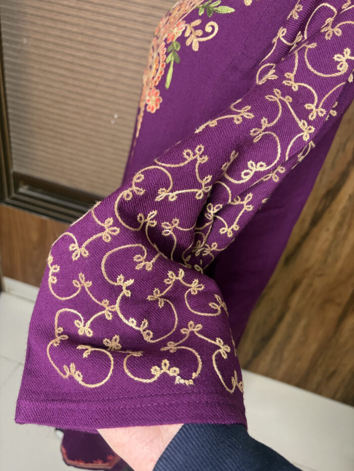 Wine Cot Wool Pheran - Image 3