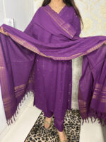 Wine Handloom Suit