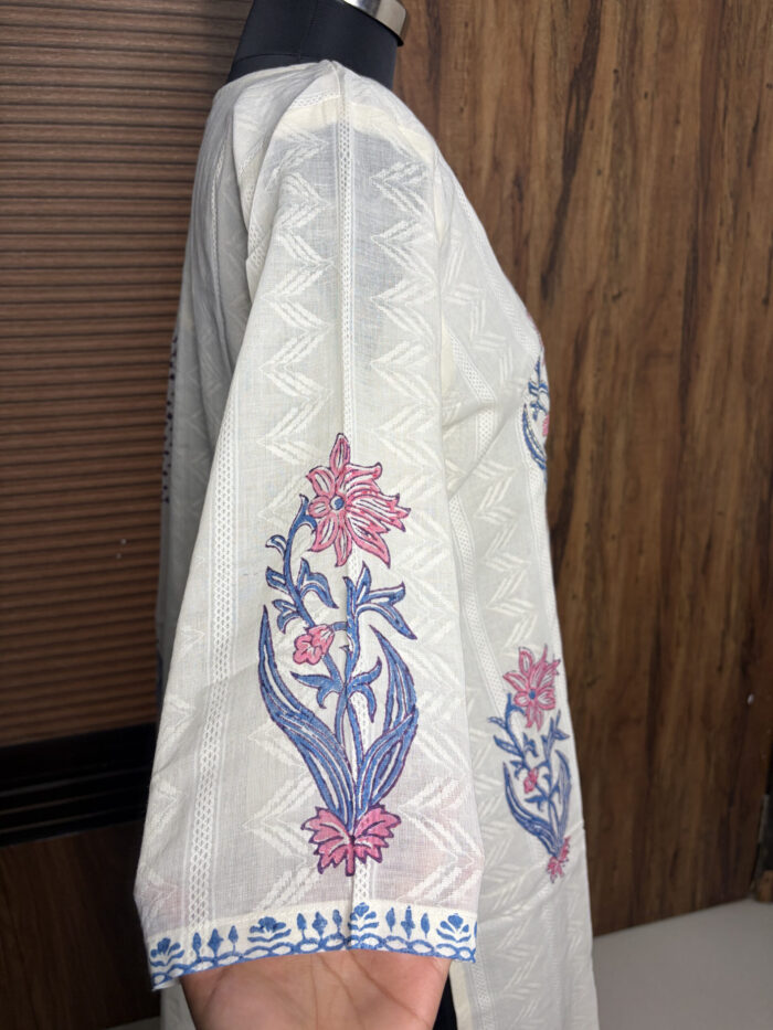 Cotton Floral Printed Suit - Image 3