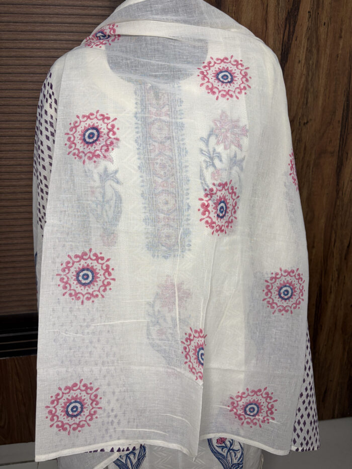 Cotton Floral Printed Suit - Image 5