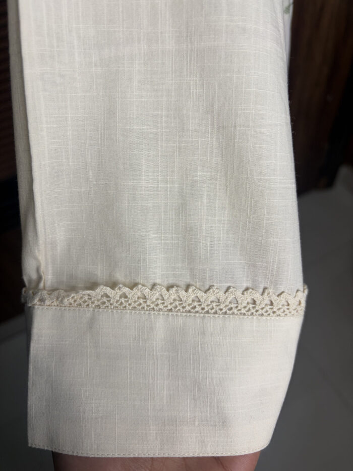 Floral Embroidered off white article - Image 5