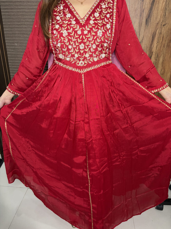 The Red Chinon Anarkali - Image 4