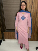 The Peach Handloom Cotton Suit