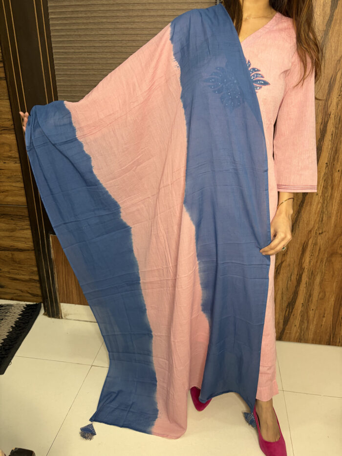 The Peach Handloom Cotton Suit - Image 4