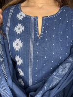 The Blue Handloom Cotton Suit - Image 3
