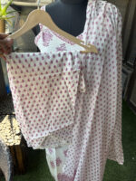 White Noodle Strap Cotton Suit - Image 4