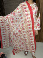 Key hole neck printed Suit - Image 5