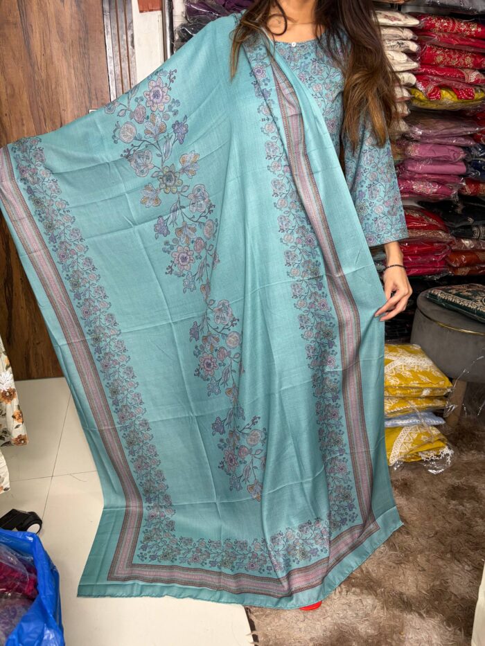 Winter Pastels  3 Pcs Fully Stitched Suit - Image 4