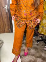 Aari Work Cord Sets Fabric Pashmina - Image 4