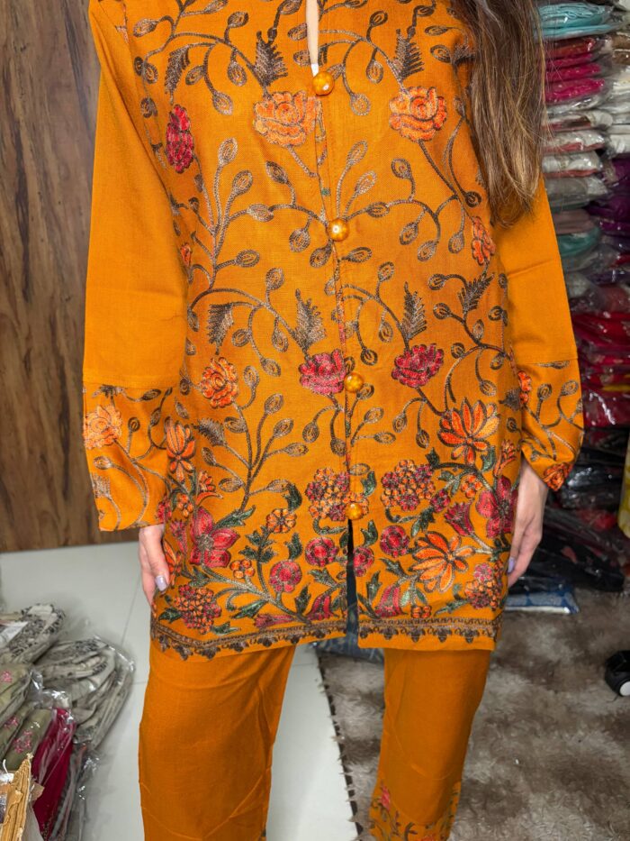 Aari Work Cord Sets Fabric Pashmina - Image 8