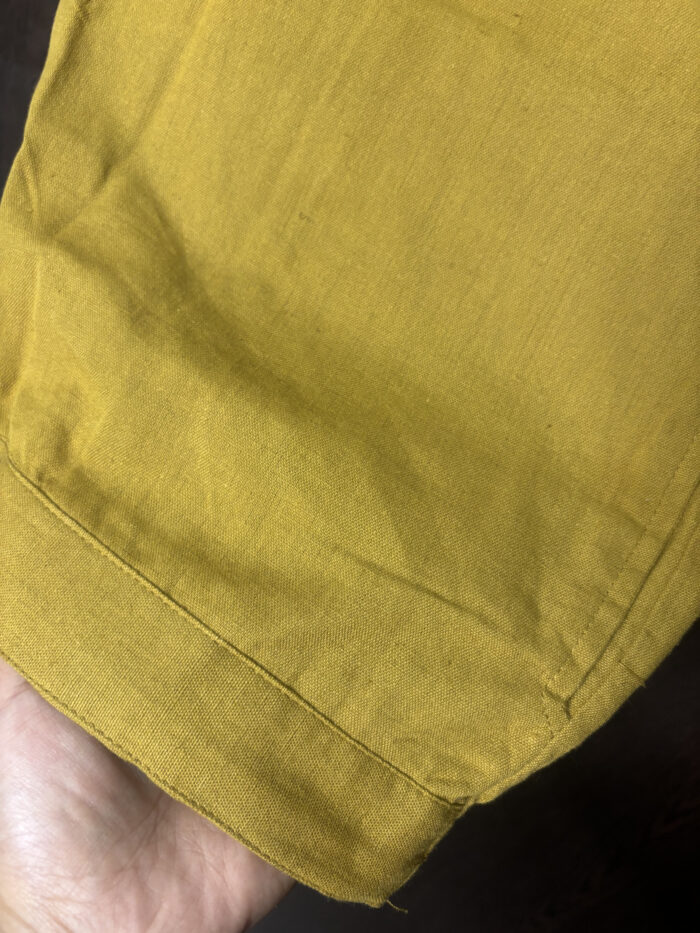 Yellow  Handloom Cotton Pant - Image 2