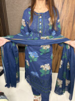 Blue Lace Work Suit - Image 3