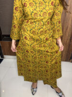 The Mustard Kalamkari Suit - Image 4