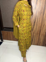 The Mustard Kalamkari Suit - Image 5