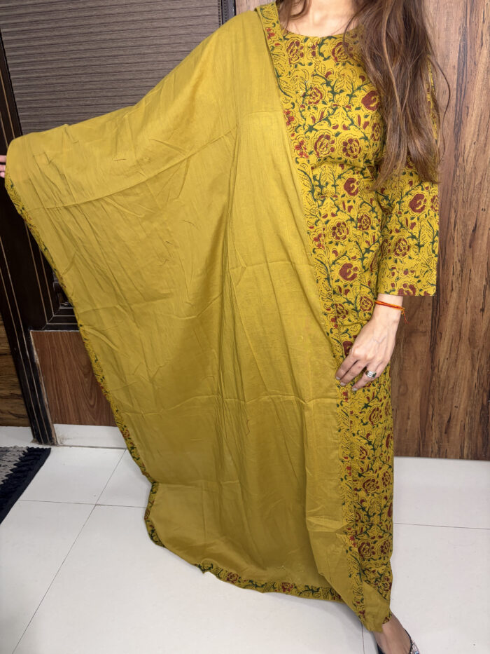The Mustard Kalamkari Suit - Image 6