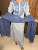 Powder Blue Chicken Kari Suit