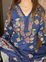 Navy Blue Mirror work suit - Image 2