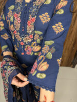 Navy Blue Mirror work suit - Image 3