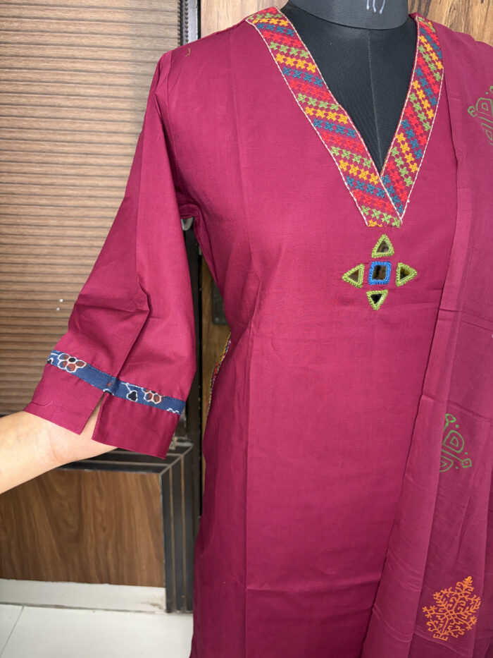The Maroon Cotton Suit - Image 5