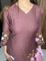 The Brown Appliqué Work Suit - Image 6