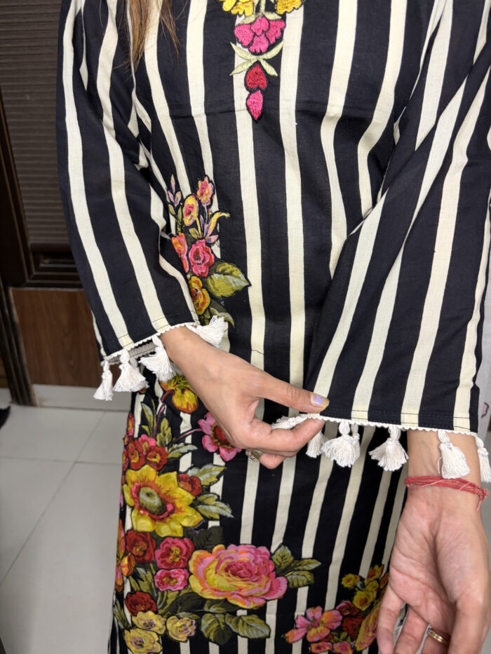 The Stripe Appliqué Work Suit - Image 2