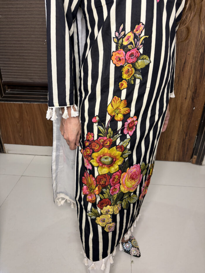 The Stripe Appliqué Work Suit - Image 3