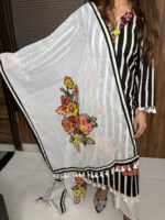 The Stripe Appliqué Work Suit - Image 4