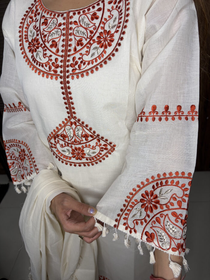 The Rust Embroidered Ivory - Image 3