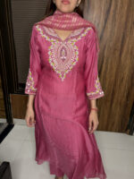 The Neck Embroidered Mul Chandheri - Image 2