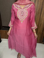 The Neck Embroidered Mul Chandheri - Image 3