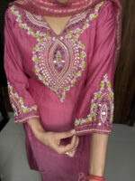The Neck Embroidered Mul Chandheri - Image 4
