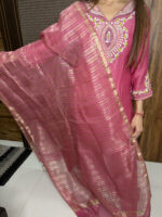 The Neck Embroidered Mul Chandheri - Image 5